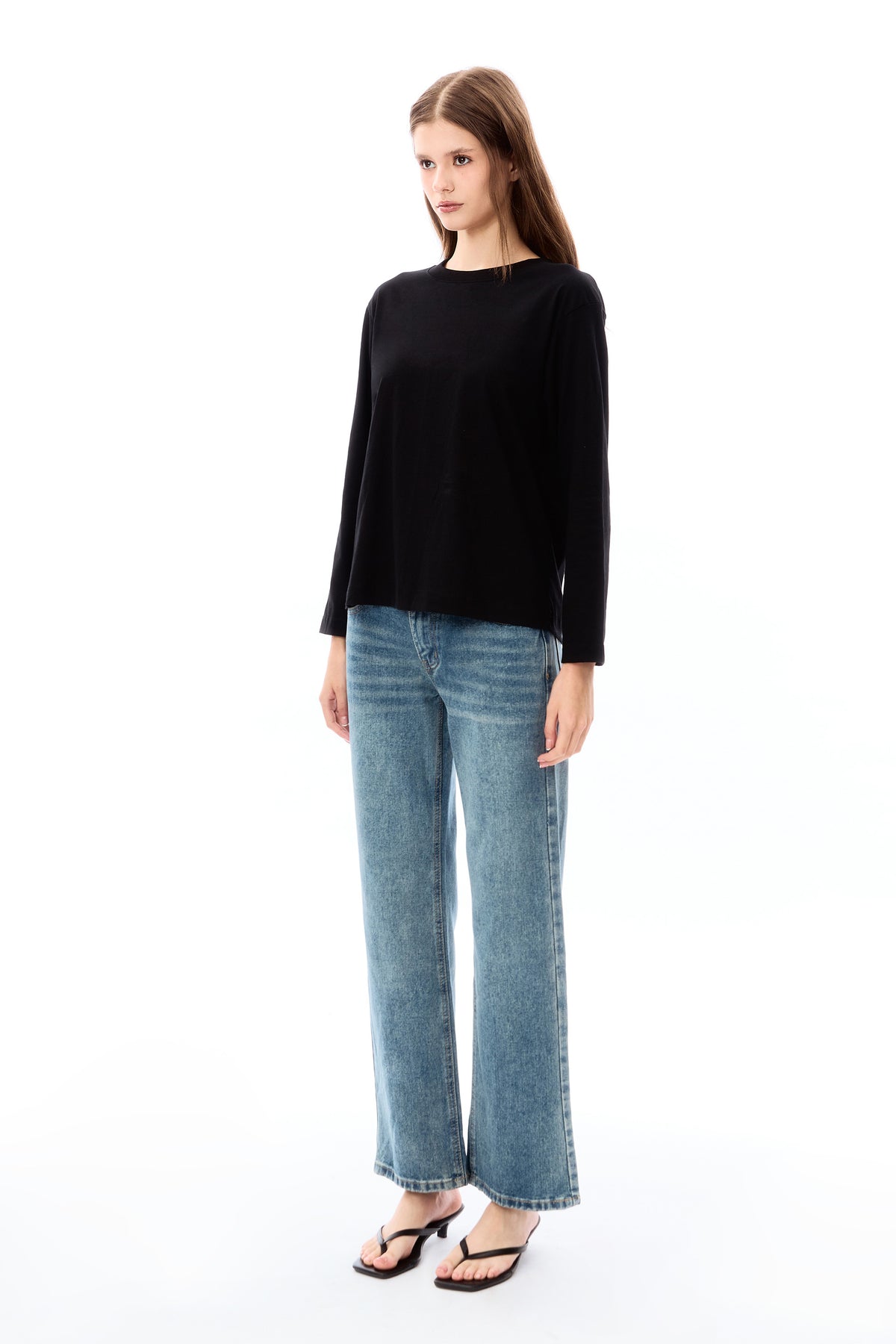 Olivia low waist - dark wash
