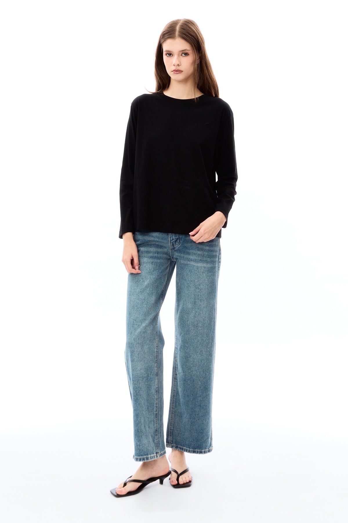 Olivia low waist - dark wash