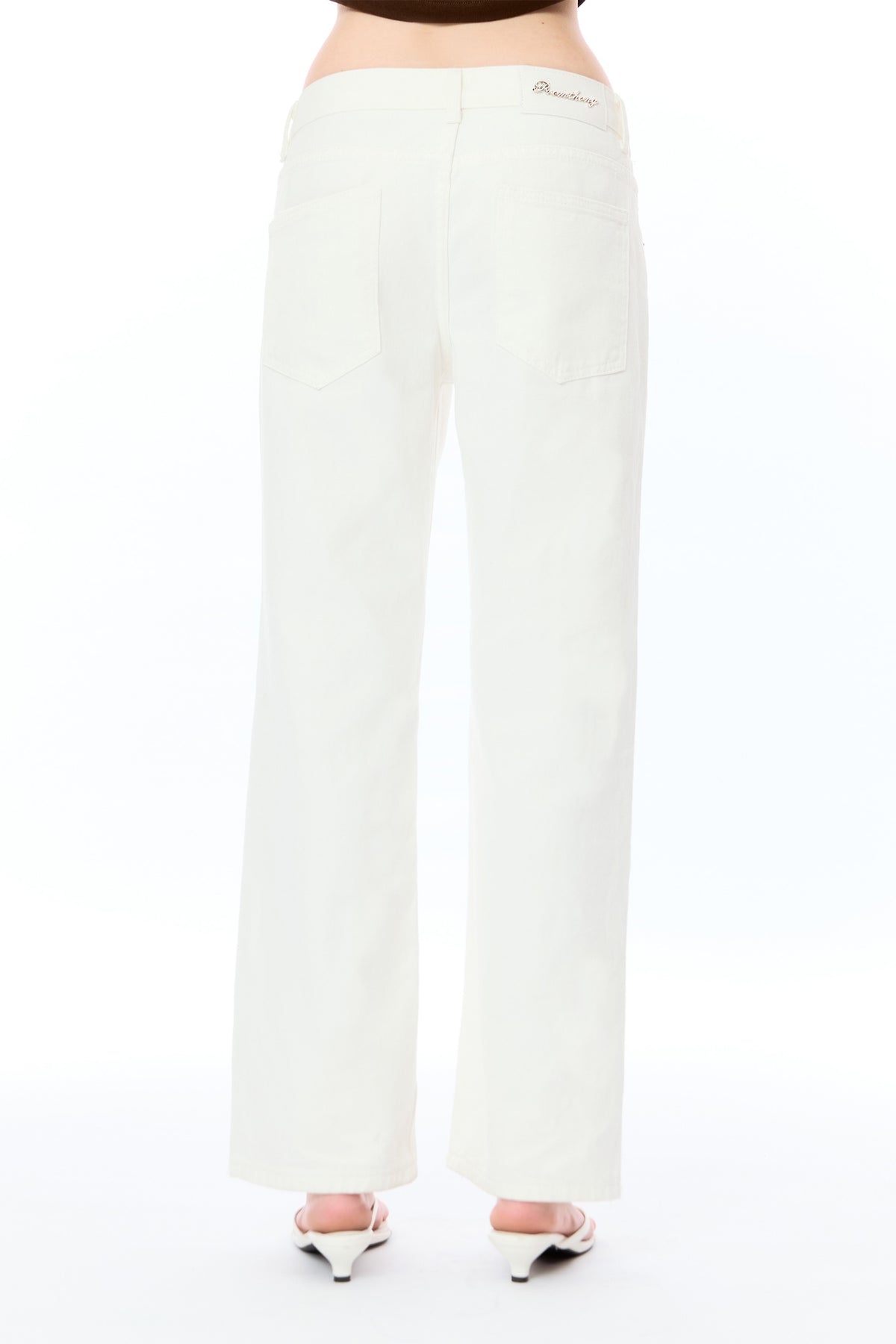 Olivia low waist - white