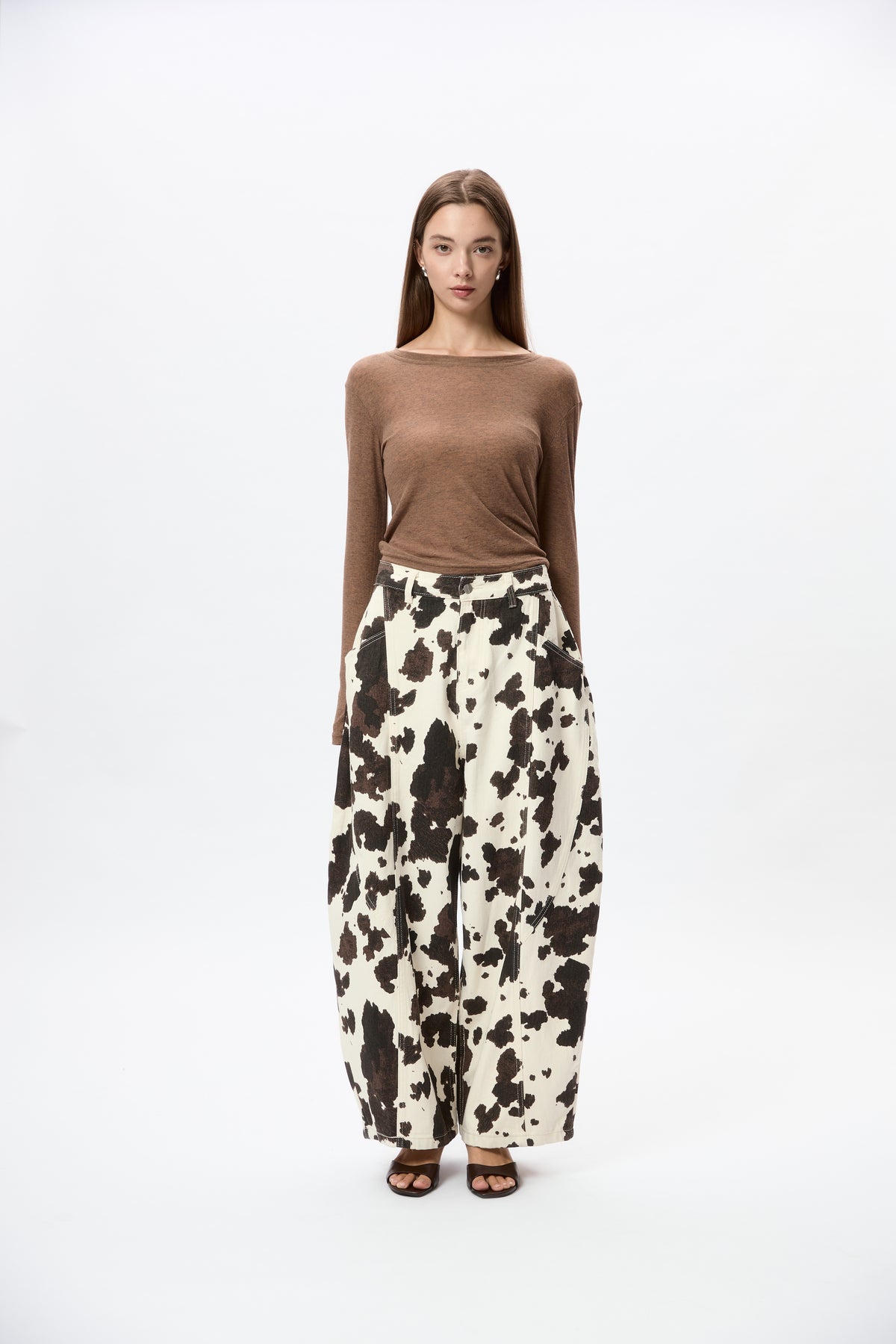 Bonnie Cowhide Barrel Jeans