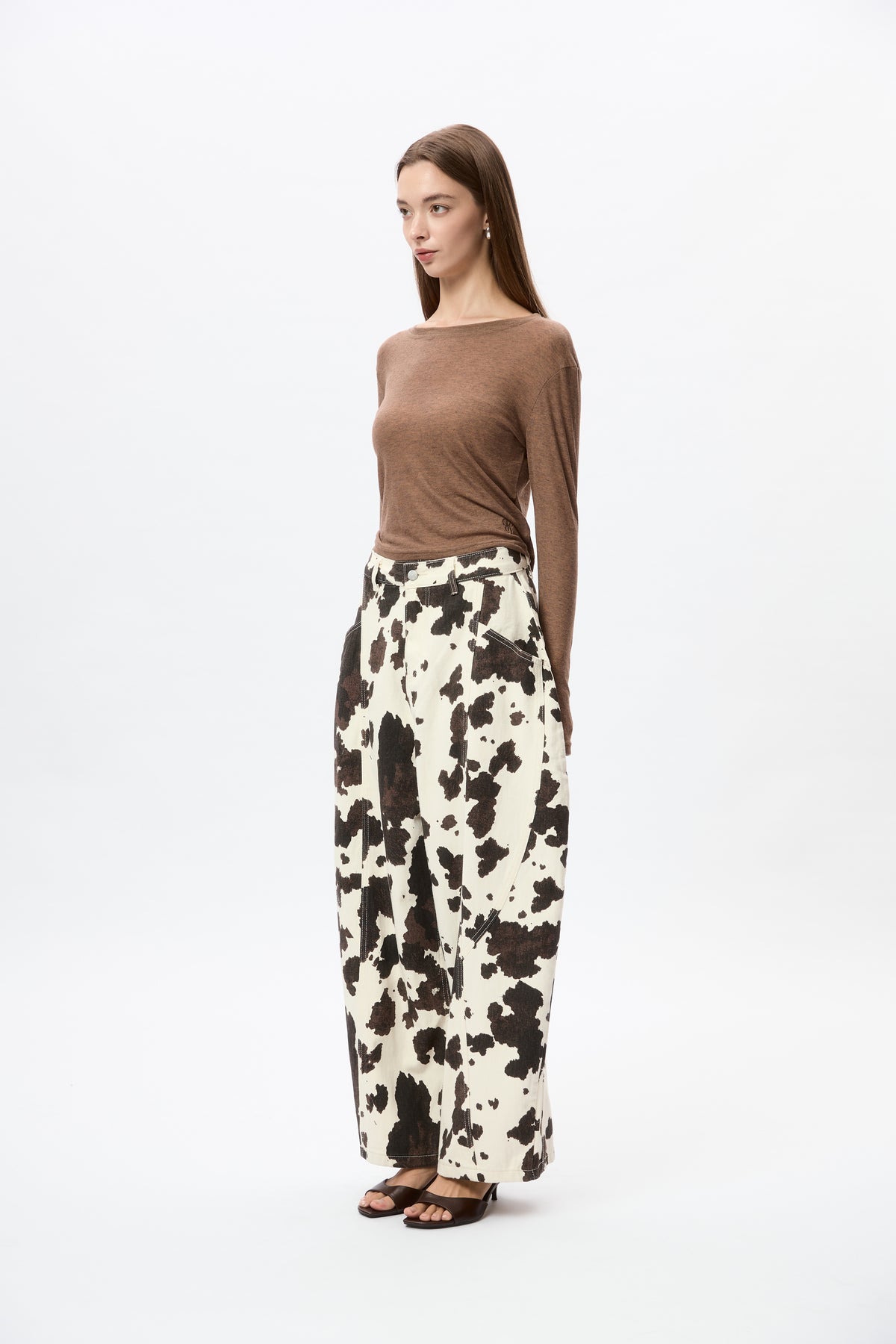 Bonnie Cowhide Barrel Jeans