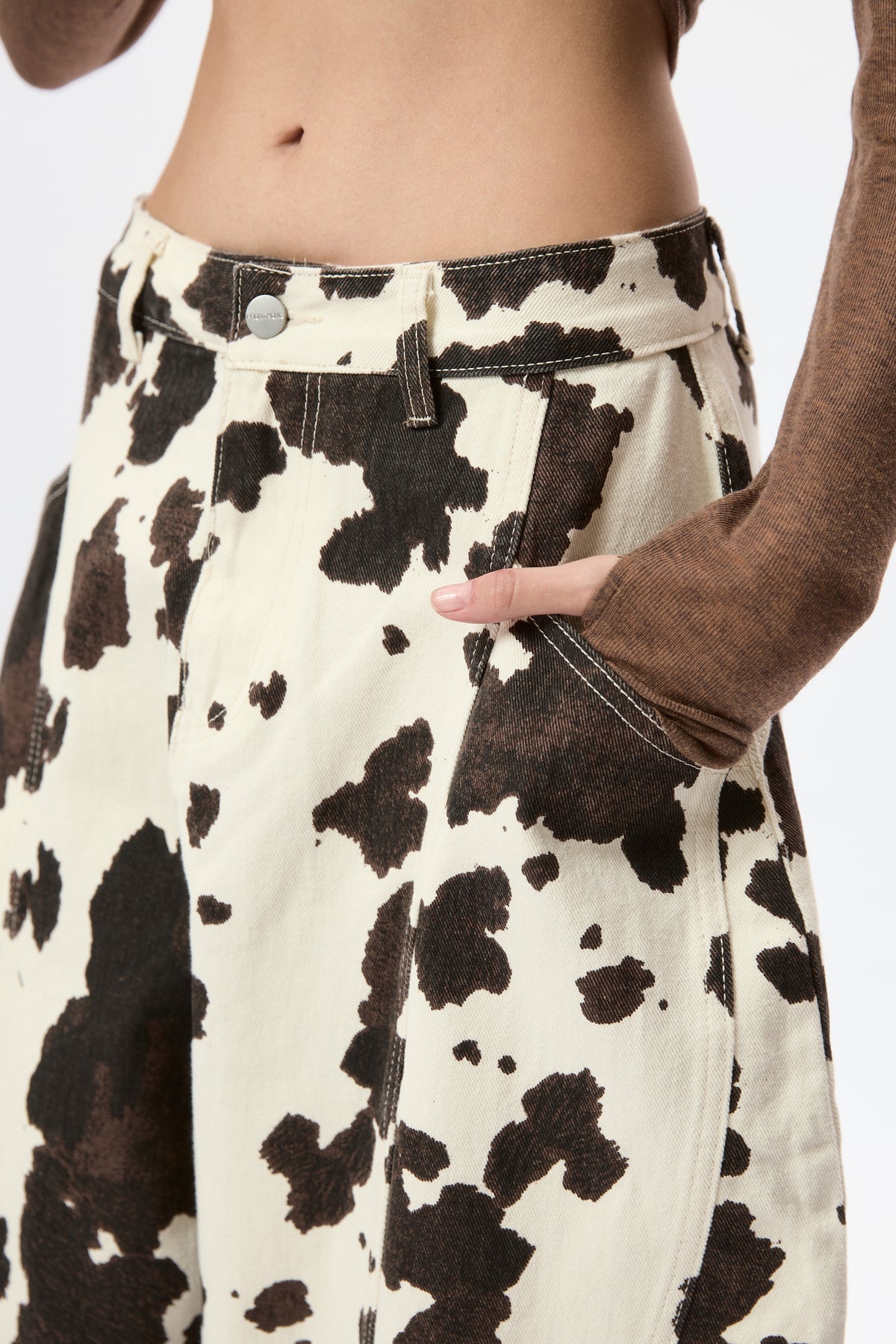 Bonnie Cowhide Barrel Jeans