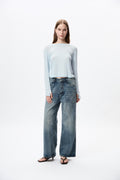 Vera Rivet Wide Leg Jeans - navy