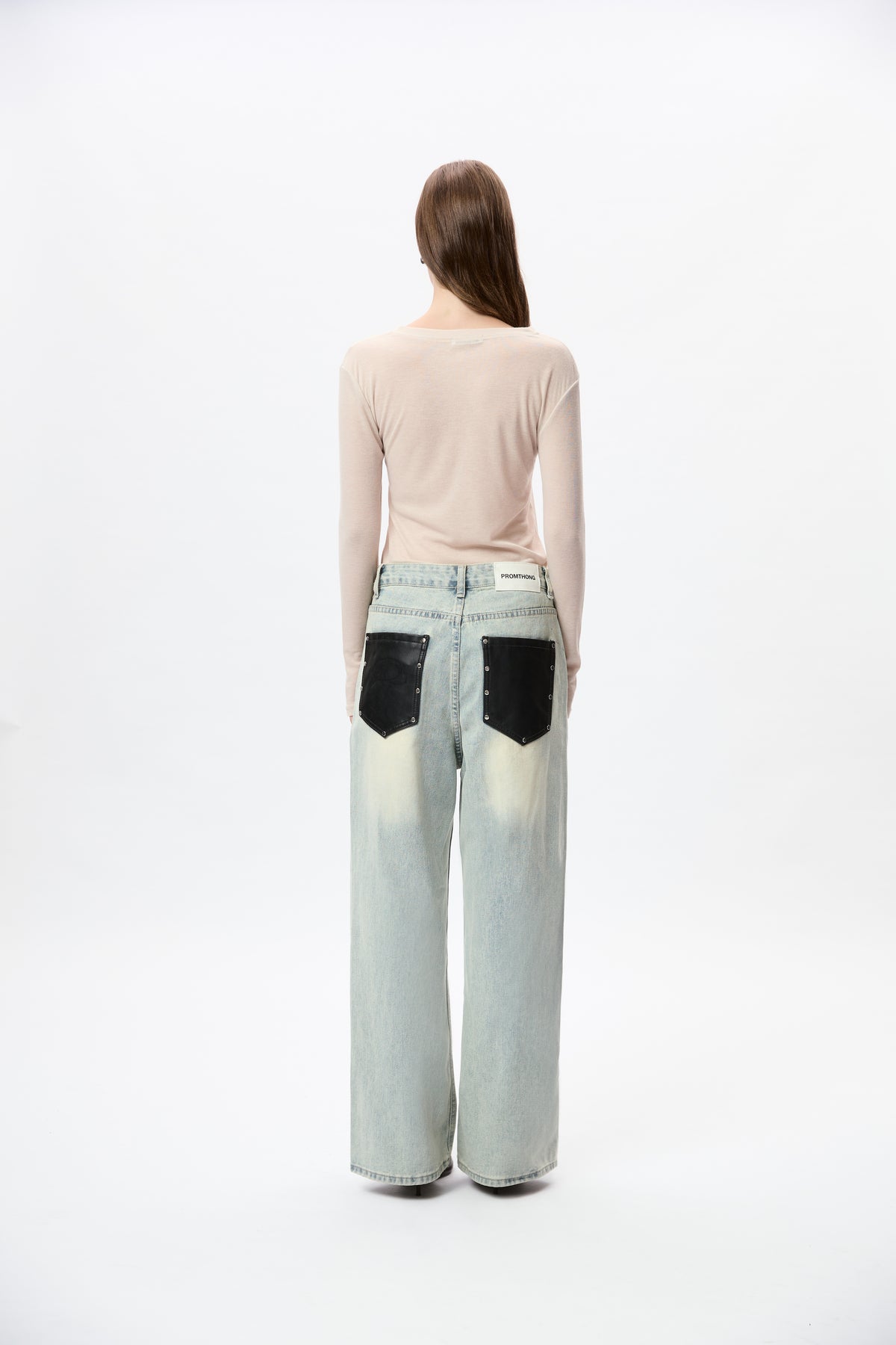 Vera Rivet Wide Leg Jeans - blue light