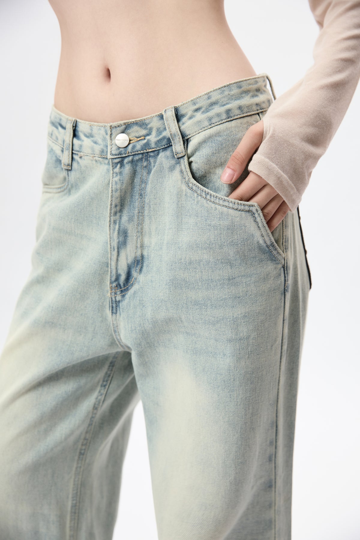 Vera Rivet Wide Leg Jeans - blue light